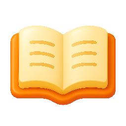 open-book-knowledge stylized as shiny