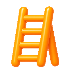 steps-ladder stylized as shiny