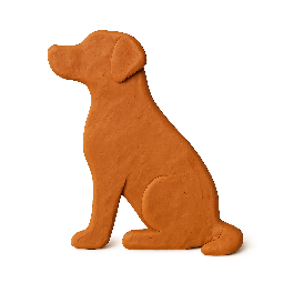 dog-silhouette stylized as claymation