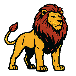 lion-full-body stylized as comic