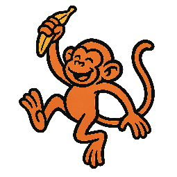 monkey stylized as comic