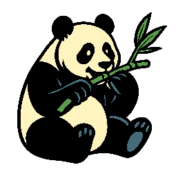 panda-bear stylized as comic