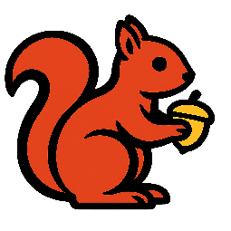 squirrel stylized as comic
