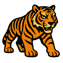 tiger stylized as comic