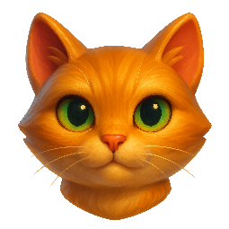 cat-head stylized as digital
