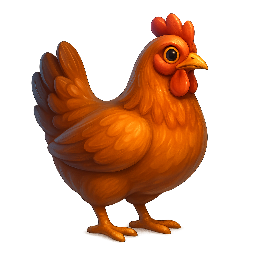 chicken stylized as digital