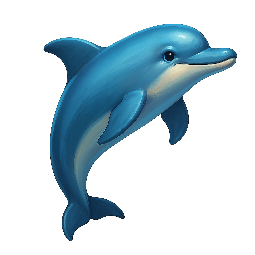dolphin stylized as digital