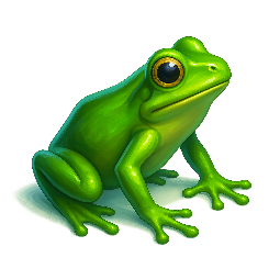 frog stylized as digital