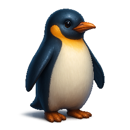 penguin stylized as digital