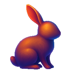 rabbit-silhouette stylized as digital