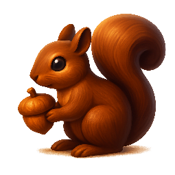 squirrel stylized as digital