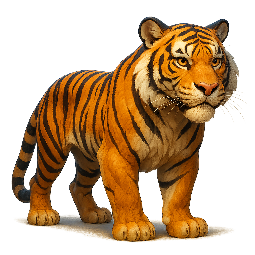 tiger stylized as digital