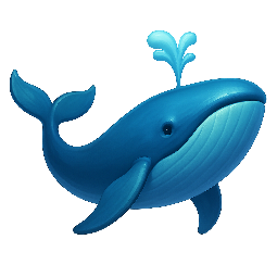 whale stylized as digital