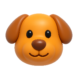 dog-head stylized as shiny