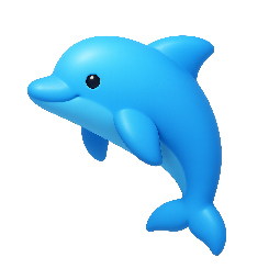 dolphin stylized as shiny