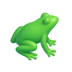 frog stylized as shiny