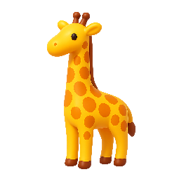 giraffe stylized as shiny