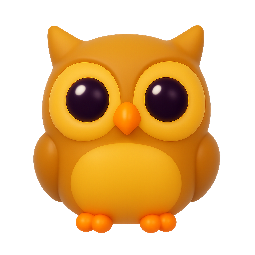 owl stylized as shiny