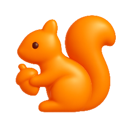 squirrel stylized as shiny