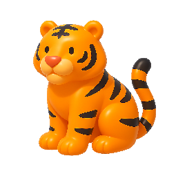 tiger stylized as shiny