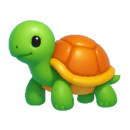 turtle stylized as shiny