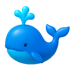 whale stylized as shiny