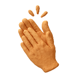 clap-hands stylized as claymation