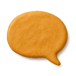 speech-bubble stylized as claymation