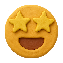 star-eyes stylized as claymation