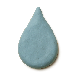 tear-drop stylized as claymation