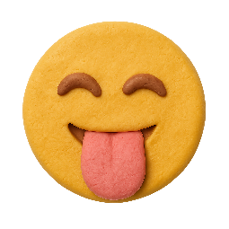 tongue-out stylized as claymation