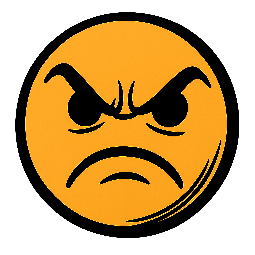 angry-face stylized as comic