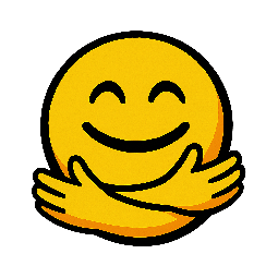 hug-emoji stylized as comic