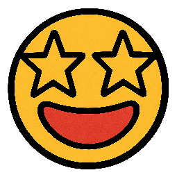 star-eyes stylized as comic
