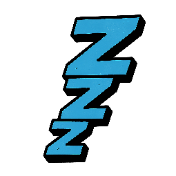 zzz-sleeping stylized as comic