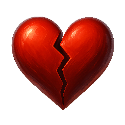 broken-heart stylized as digital