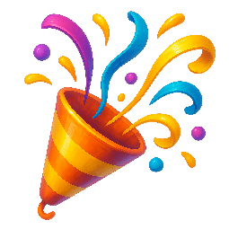 celebration-popper stylized as digital