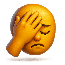 facepalm stylized as digital