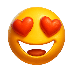 heart-eyes stylized as digital