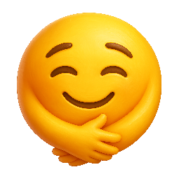 hug-emoji stylized as digital