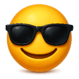 sunglasses-emoji stylized as digital