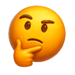 thinking-emoji stylized as digital