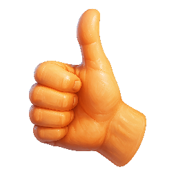 thumbs-up stylized as digital