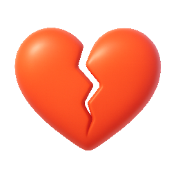 broken-heart stylized as shiny