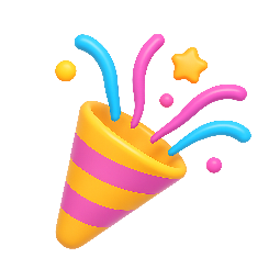 celebration-popper stylized as shiny