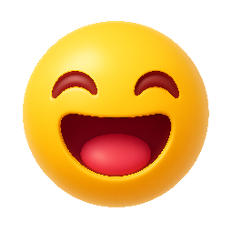 cheering-face stylized as shiny