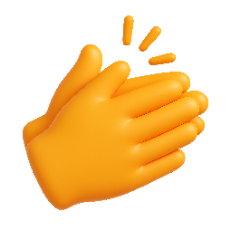 clap-hands stylized as shiny