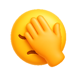 facepalm stylized as shiny
