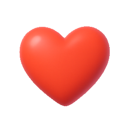 love-heart stylized as shiny