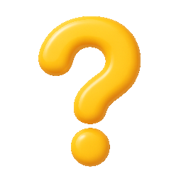 question-mark-large stylized as shiny